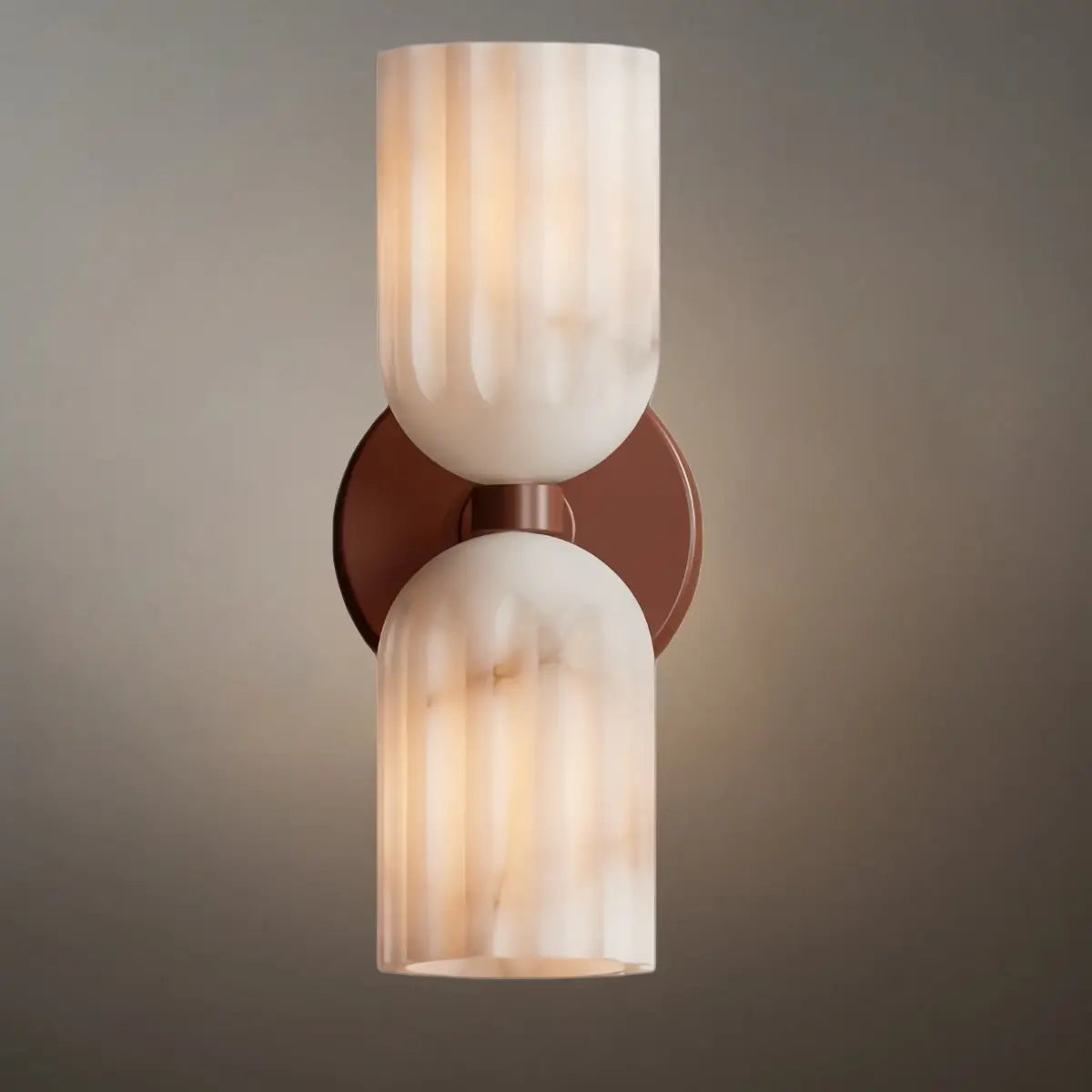 Minimalist Wall Lamp — Brass & Alabaster